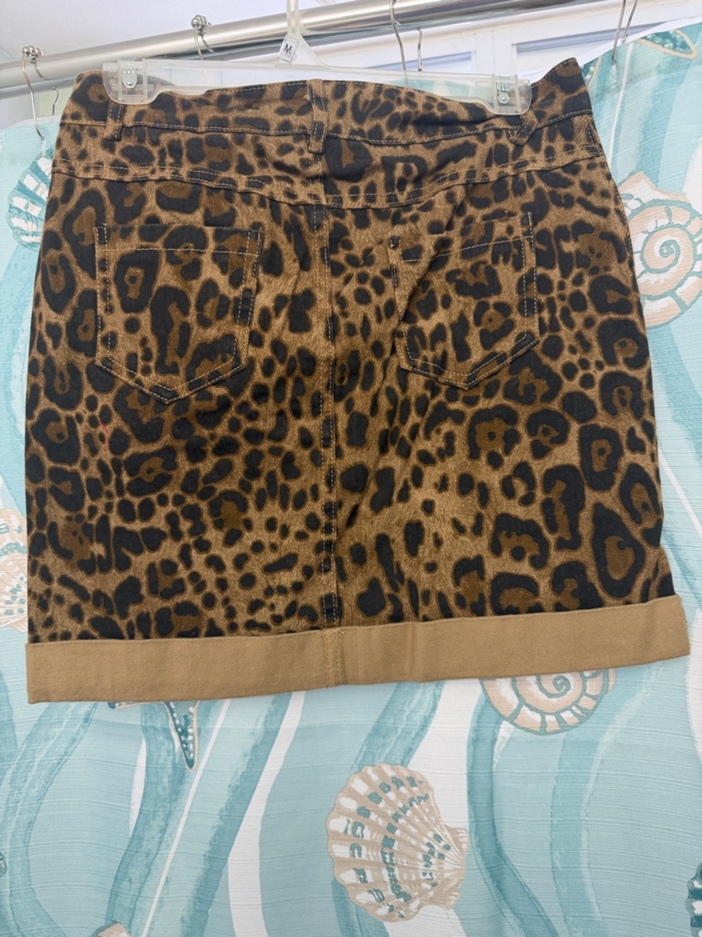 Leopard Print Mini Skirt - Brown & Black - Picture 3 of 4